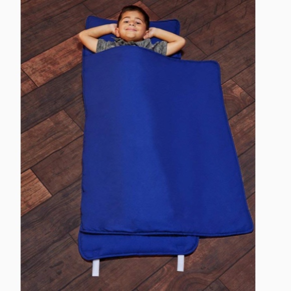 Toddler Nap Mat Removable Pillow w/ Carry Handle